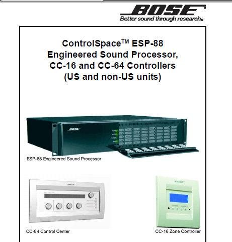 Bose 402c system controller user manual diagram